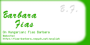 barbara fias business card